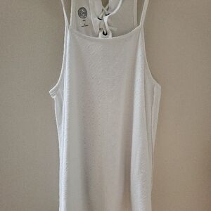 SO White Sleeveless Womens Blouse